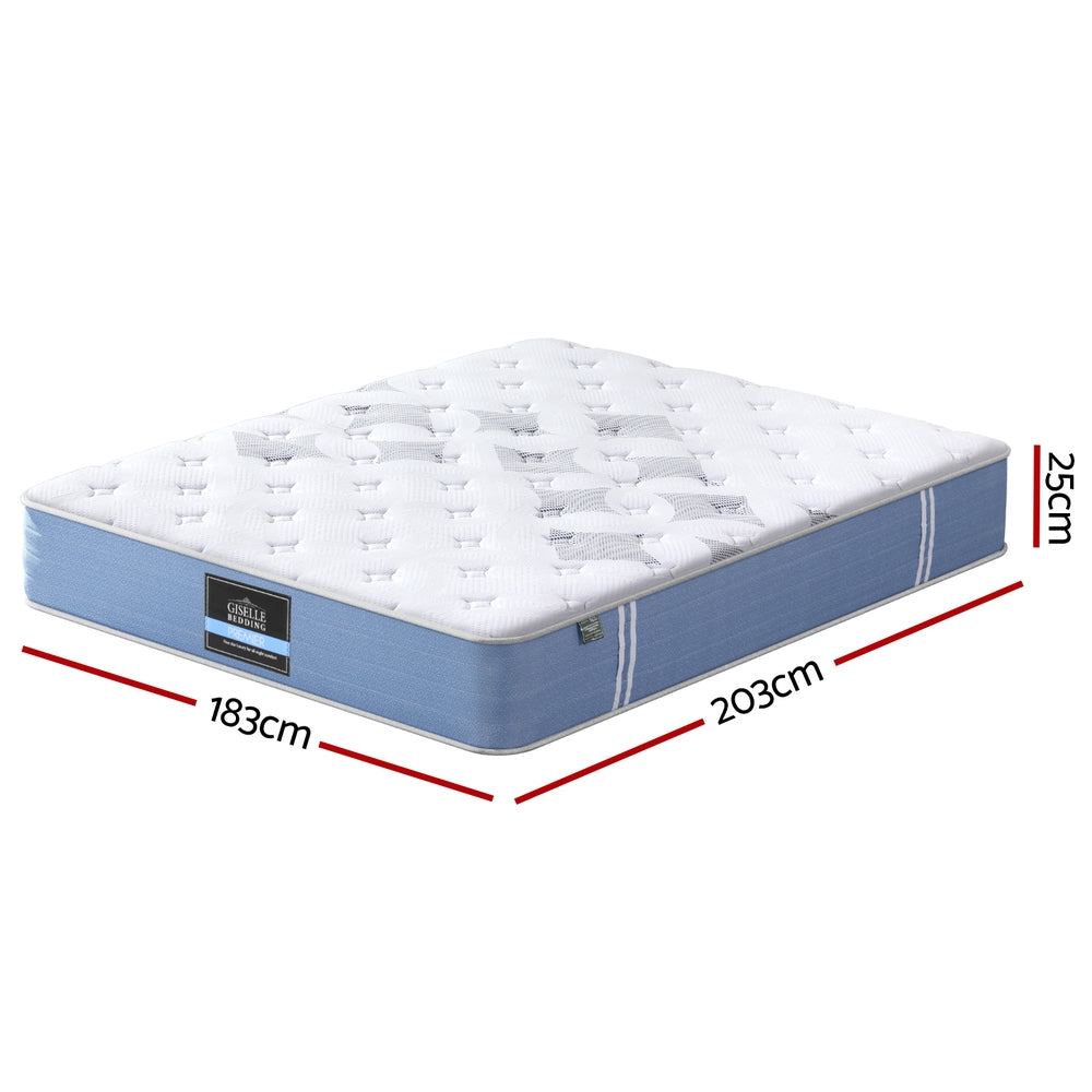25cm Giselle Mattress King Bed Pocket Spring Mattresses